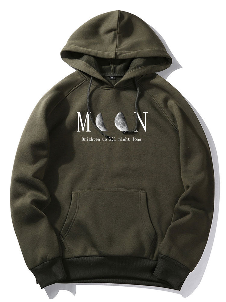 Julius | Moon Letter Print Hoodies