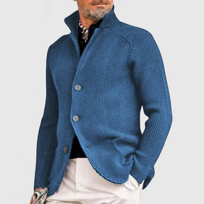 Braxton | Classic knitted cardigan with ribbed design and buttons
