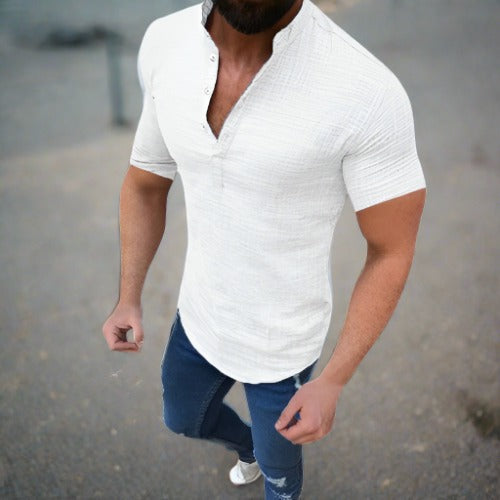 Jewell® | Stylish Linen Shirt With V-Neck