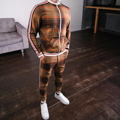 Tadeo® | Stylish checked tracksuit for men