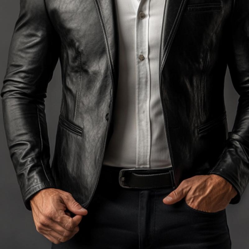 Men's Classic Vine SliFit Leather Blazer