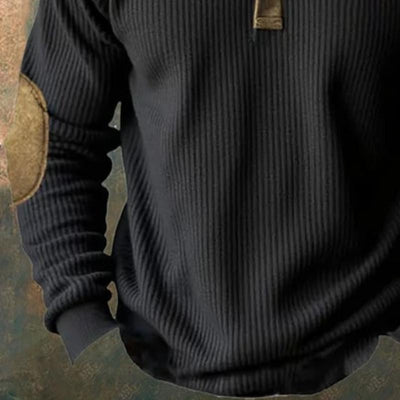 Barry® | Men's Casual Colorblock Henley Collar Long Sleeve Sweatshirt 97391370Y