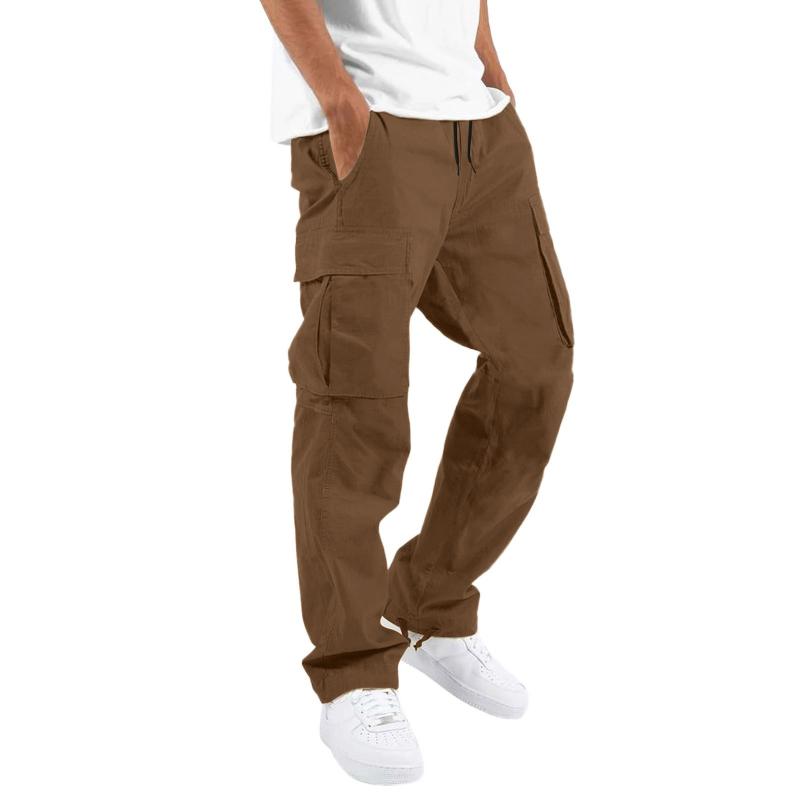 Men's Casal Drawstringlti-pocket Cotn Blend Cargo Pants