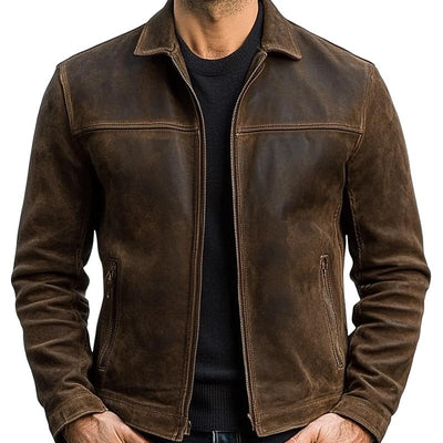 Bettina® | Men's Zipper Leather Jacket 98679789U