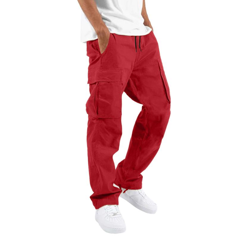 Men's Casal Drawstringlti-pocket Cotn Blend Cargo Pants