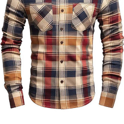 Men's Classic Casal SliFit Check Brshed Cotn Long Sleeve Shirt