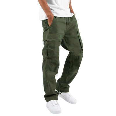Men's Casal Drawstringlti-pocket Cotn Blend Cargo Pants
