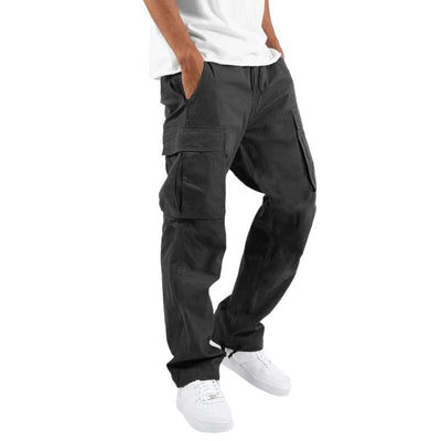 Men's Casal Drawstringlti-pocket Cotn Blend Cargo Pants