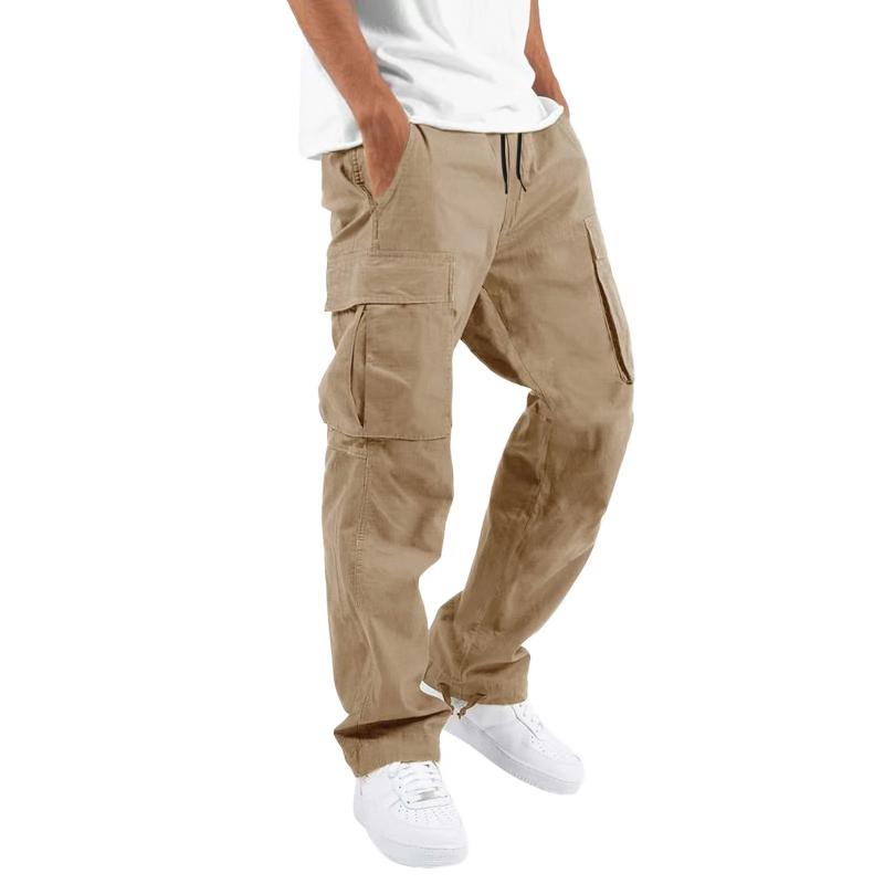 Men's Casal Drawstringlti-pocket Cotn Blend Cargo Pants