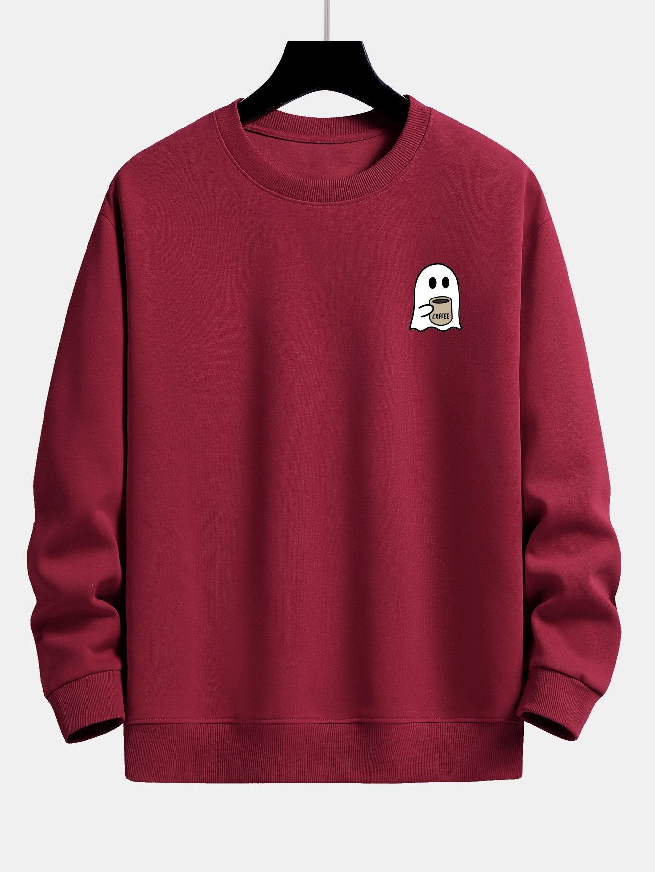 Ferdinand® | Ghost Drinking Coffee Print Relax Fit Sweatshirt
