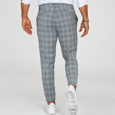 Matthew® | Elegant Men's Slim Fit Pants With Checkered Pattern