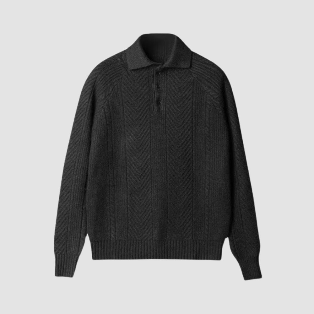 Bharat® | MV Old Money Knitted Polo Thermal Sweater