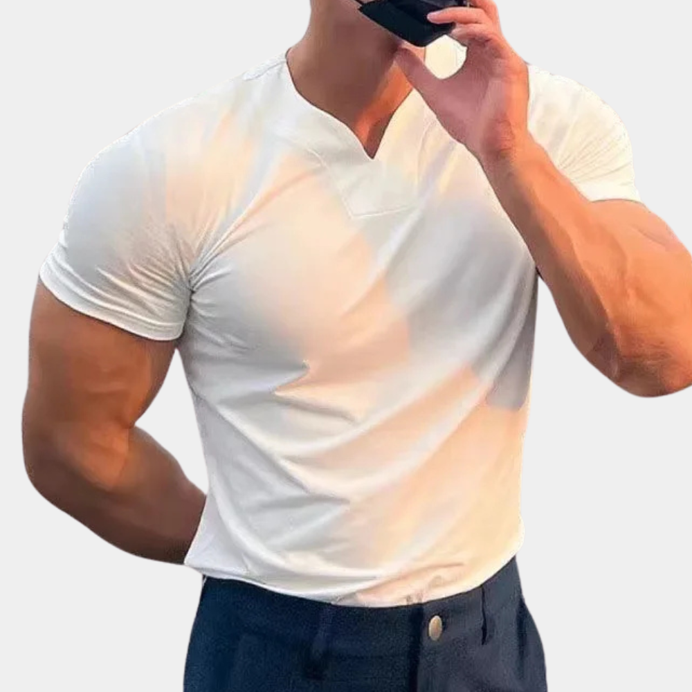 Manuel® | Classic V-neck shirt for men