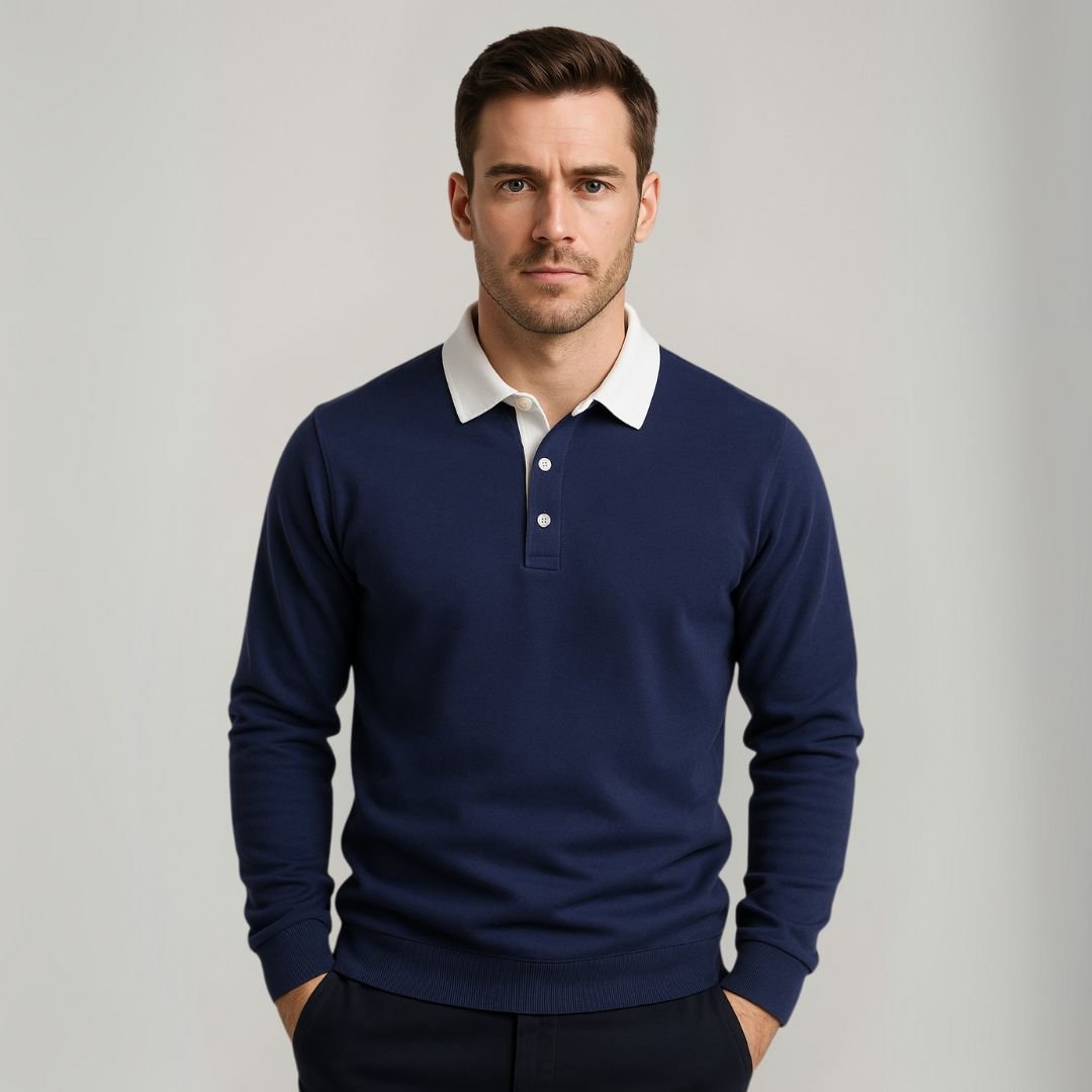 Unai | Classic long-sleeved polo sweater