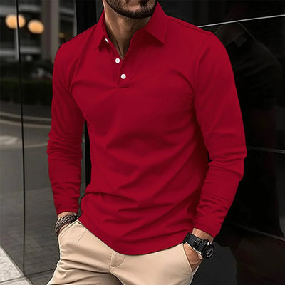 Jeremiah® | Long sleeve casual polo shirt