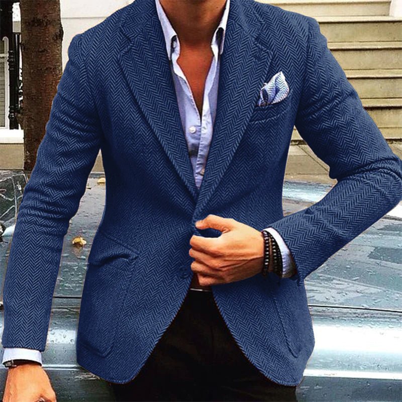 Lars | Classic herringbone blazer with lapels