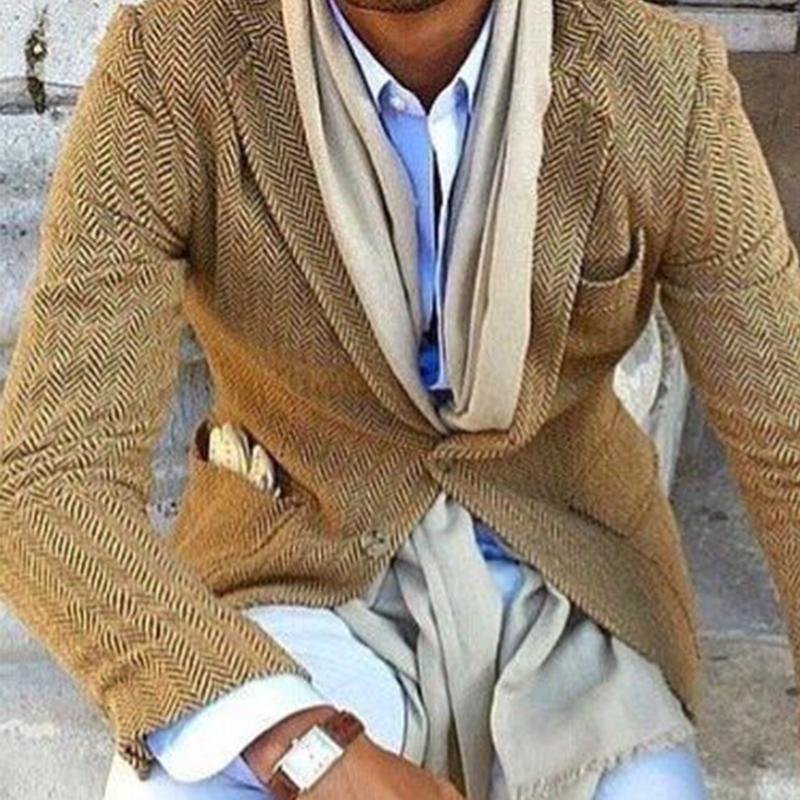 Lars | Classic herringbone blazer with lapels