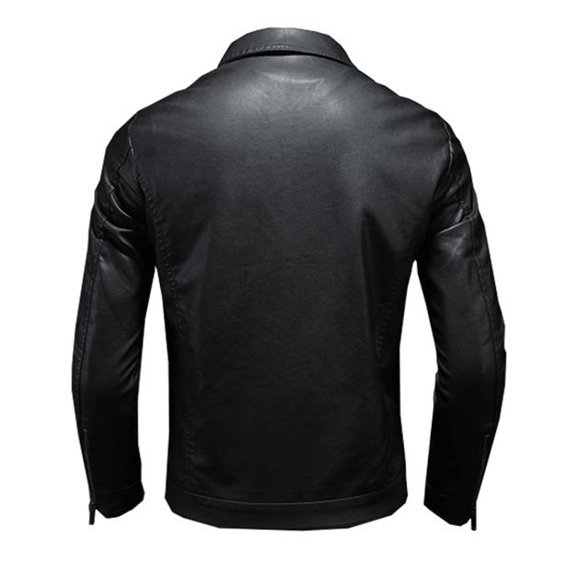 Ilias | Classic leather biker jacket with lapels