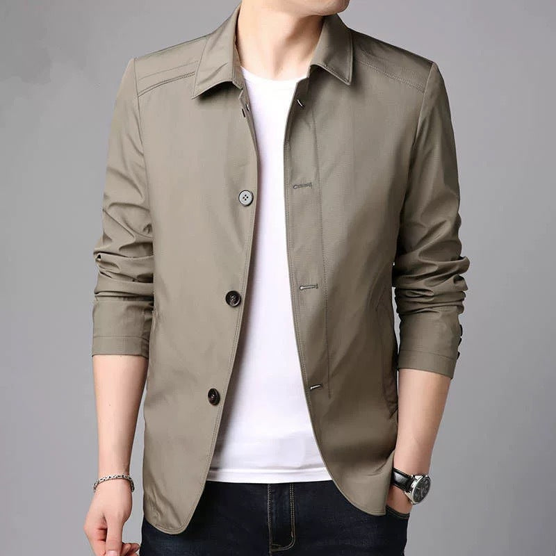 Harrison® | Plain Casual Jacket With Turn-Down Collar
