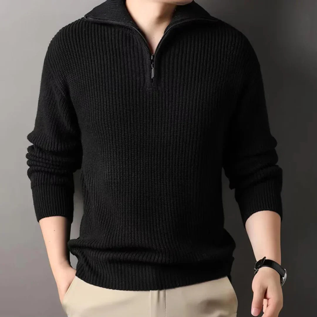 Lachlan® | Men'S Zip Collar Sweater