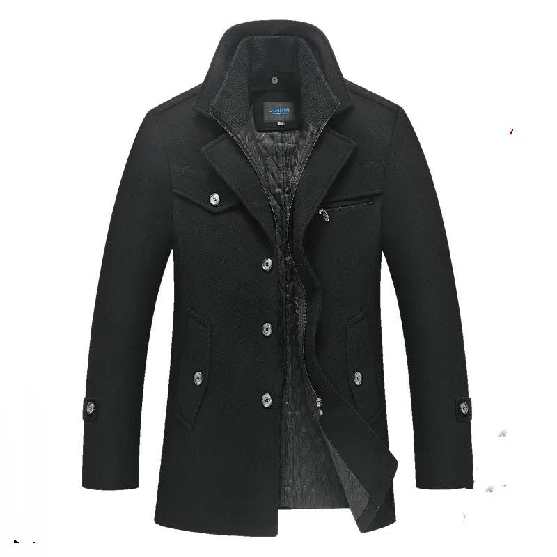Wenceslaus | Long quilted coat with double zipper