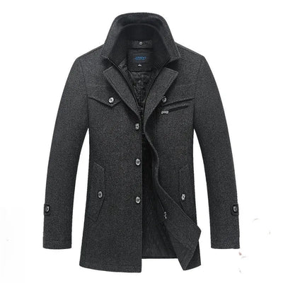 Wenceslaus | Long quilted coat with double zipper