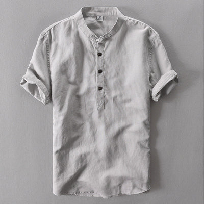Kahlo® | Men'S Summer Chinoiserie Linen Shirt With Buttons