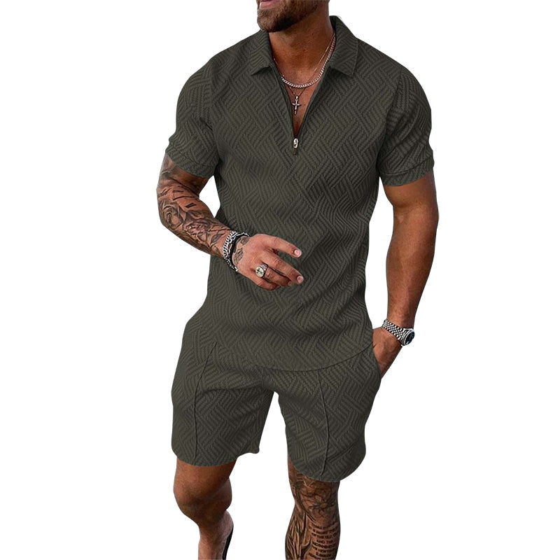 Jovani® | Casual Printed Polo Suit For Men