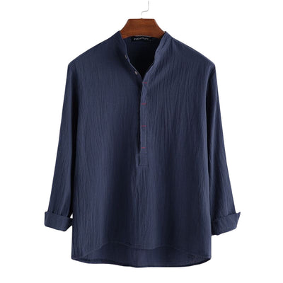 Jovian® | Long-Sleeved Cotton And Linen Shirt For Men