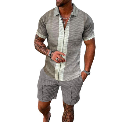 Dougal® | Casual Printed Polo Suit For Men