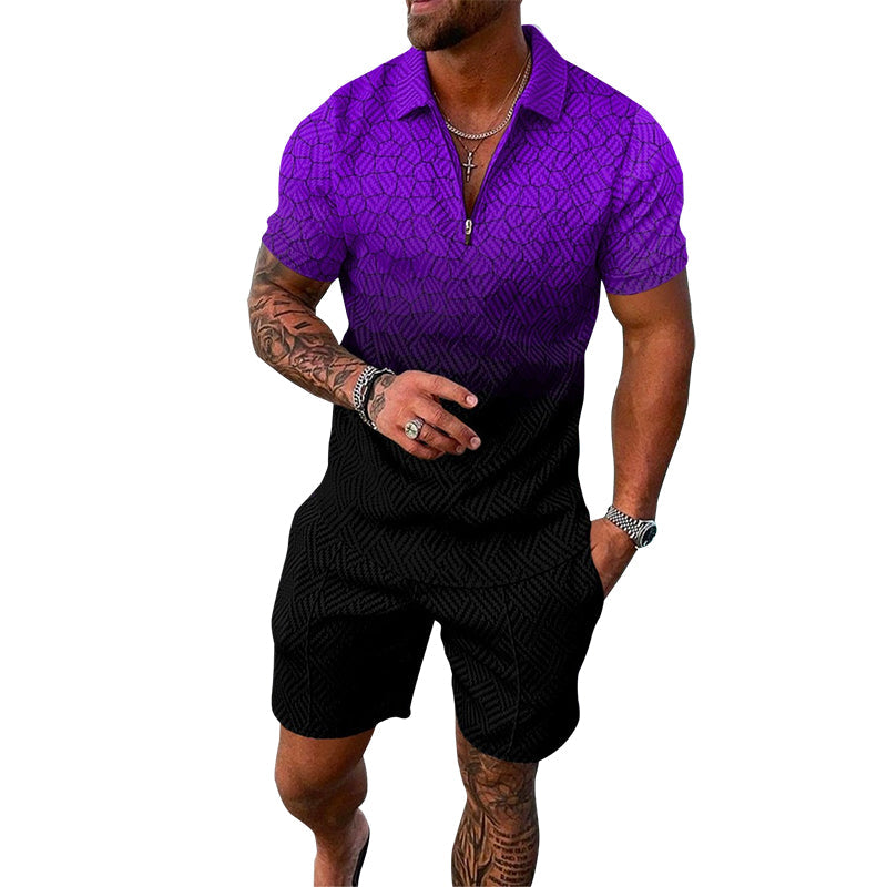 Jovani® | Casual Printed Polo Suit For Men