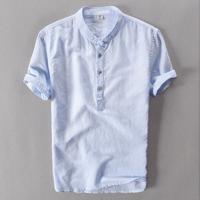 Kahlo® | Men'S Summer Chinoiserie Linen Shirt With Buttons