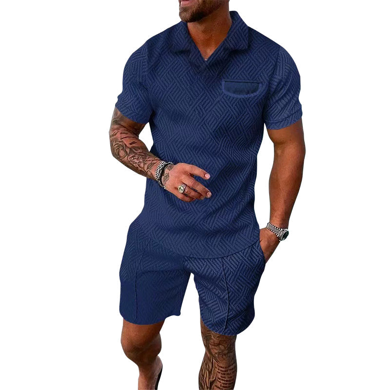 Jovani® | Casual Printed Polo Suit For Men