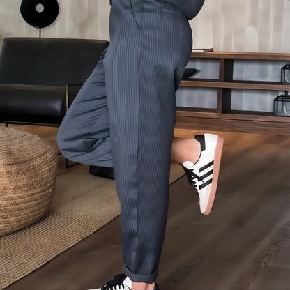 Manuel® | High Waisted Striped Trousers