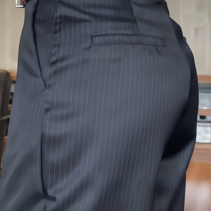 Manuel® | High Waisted Striped Trousers