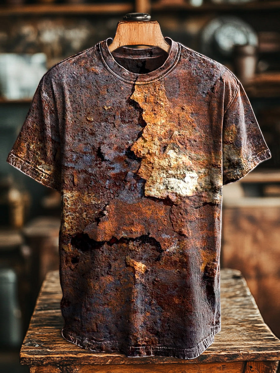 Konnor® | Rust Printed Short Sleeve T-Shirt
