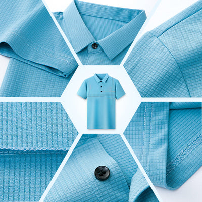 Manuel® | Men'S Loose, Cool, Breathable Lapel Collar T-Shirt