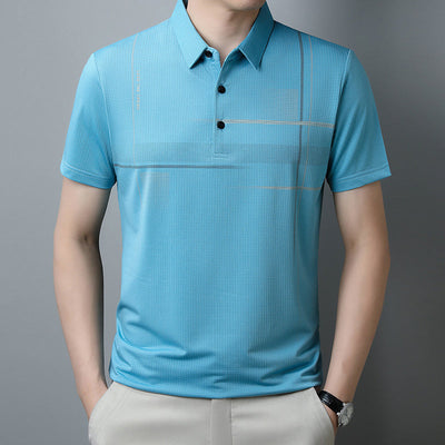 Manuel® | Men'S Loose, Cool, Breathable Lapel Collar T-Shirt