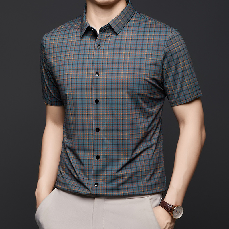 Marcel® | 2025 New Men'S Plaid Short Sleeve Shirt Fashionable And Comfortable