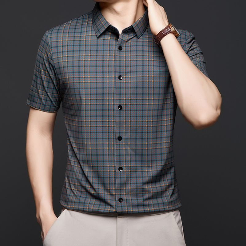 Marcel® | 2025 New Men'S Plaid Short Sleeve Shirt Fashionable And Comfortable