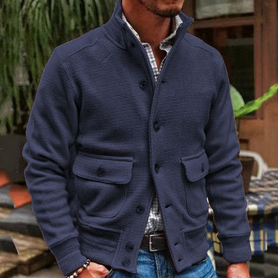 Idris | Stand-up collar jacket in solid color