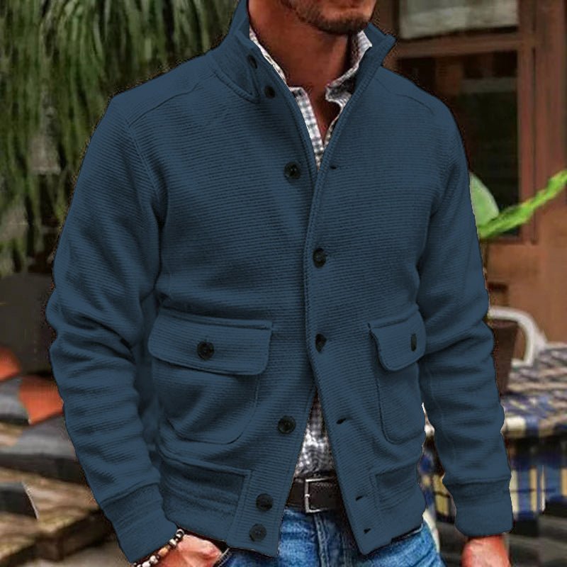 Idris | Stand-up collar jacket in solid color
