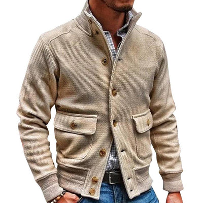Idris | Stand-up collar jacket in solid color