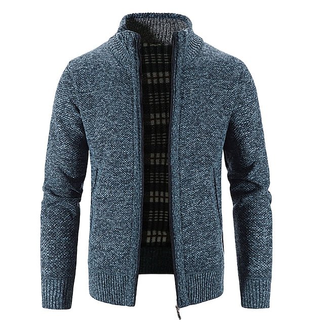 Piero | Stylish zipper knit sweater in Italian design