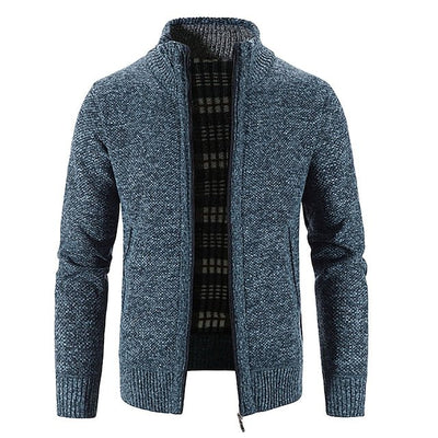 Piero | Stylish zipper knit sweater in Italian design
