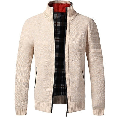 Piero | Stylish zipper knit sweater in Italian design