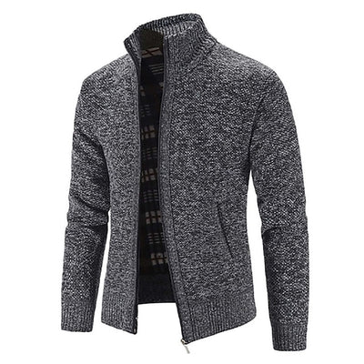 Piero | Stylish zipper knit sweater in Italian design