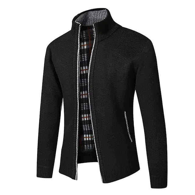 Piero | Stylish zipper knit sweater in Italian design