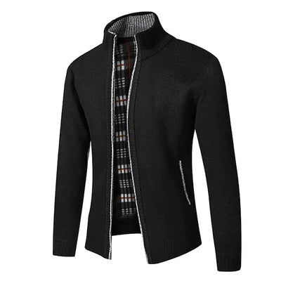Piero | Stylish zipper knit sweater in Italian design
