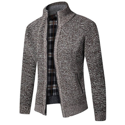 Piero | Stylish zipper knit sweater in Italian design